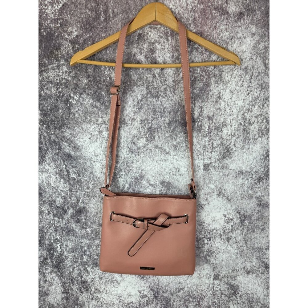 LONDON FOG‎ Purse Women Small Pink Leather Hobo Crossbody Shoulder Hand Bag  Zip